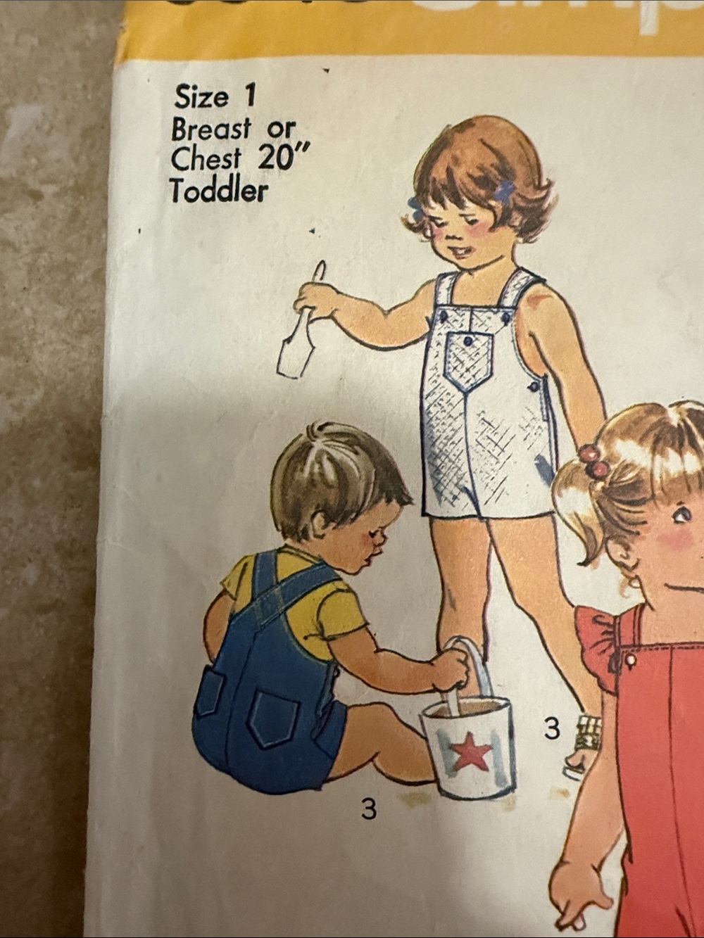Simplicity Kids Overalls pattern - Picture 3 of 4